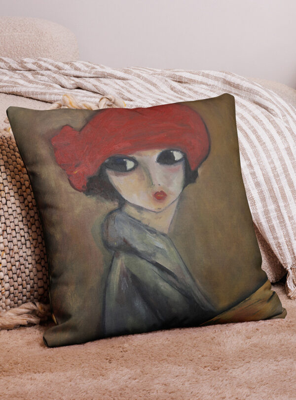 The Lady In The Red Beret, Pillow